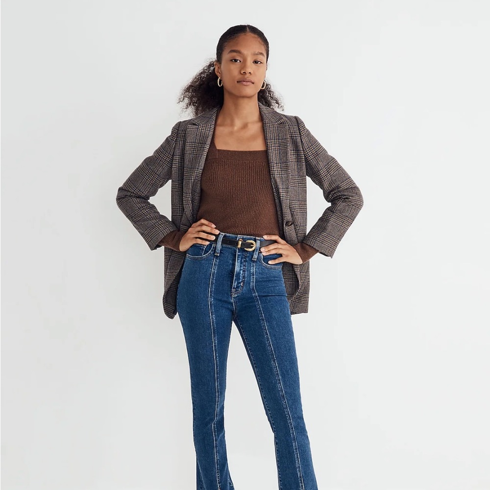 NWT Madewell Larsen Blazer in Hawsell Plaid